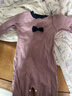 上寶麥秋款兒童連體睡衣加厚棉女童寶寶防踢睡衣家居服防著(zhù)涼 紫色100碼 曬單實(shí)拍圖