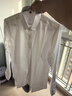 羅蒙（ROMON）【桑蠶絲免燙】長(cháng)袖襯衫男士白襯衫修身襯衣商務(wù)職業(yè)男裝白色39 曬單實(shí)拍圖