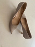 達芙妮高跟鞋女尖頭細跟淺口單鞋女仙女風(fēng)氣質(zhì)增高婚宴鞋子 香檳色 35  曬單實(shí)拍圖