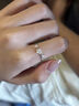 芯奢S999純銀戒指女士輕奢五瓣花可調節單戒足銀紀念日禮物送女友老婆 銀光花漾戒指 曬單實(shí)拍圖