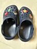 卡駱馳（CROCS）貝雅兒童洞洞鞋男女童戶(hù)外包頭沙灘鞋拖鞋/207013/207012 深藍色-410 34 (205mm) 曬單實(shí)拍圖