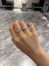 舒弗莫桑石戒指情侶對戒純銀一對鉆戒結婚仿真訂婚求婚輕奢小眾婚戒 碎鉆情侶對戒【女戒50分+男戒10分】 活口可調節 曬單實(shí)拍圖