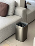 VEELAR不銹鋼無(wú)蓋客廳垃圾桶家用廚房臥室衛生間2025新款輕奢高顏值紙簍 13L-火山石灰【升級滑輪款】 曬單實(shí)拍圖