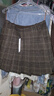 百圖betu女裝冬季新款半身裙高腰毛呢格紋A字百褶裙裙子女2411T68 咖格 L （咖格預售12/19發(fā)貨） 曬單實(shí)拍圖
