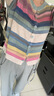 樂(lè )戀淑針織衫女開(kāi)衫外搭外套春季新款v領(lǐng)條紋長(cháng)袖t恤上衣女修身內搭 拼色條紋開(kāi)衫【均碼 80-125】 曬單實(shí)拍圖