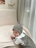 湯尼倍兒【醋酸羊毛棉】嬰兒背帶褲秋冬保暖可開(kāi)扣褲子寶寶連體褲 抹茶 90 90cm 曬單實(shí)拍圖