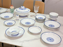 漢茗青花玲瓏瓷景德鎮碗盤(pán)餐具整套高檔家用陶瓷碗筷碟套裝喬遷禮物 景德鎮四大名瓷丨皮箱裝丨 70件套 曬單實(shí)拍圖