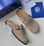 BIRKENSTOCK勃肯德國進(jìn)口男女款涂油皮軟底復古Boston包頭拖鞋 棕色窄版1019484 37 曬單實(shí)拍圖