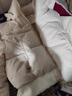 京功少女短外套棉服冬季女短款加厚保暖棉衣時(shí)尚加絨小個(gè)子棉襖 米白色 M 曬單實(shí)拍圖