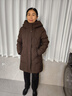 CANDYPRINCE 媽媽羽絨服 中老年羽絨服女中長(cháng)款 中年媽媽裝50-60歲冬季外套 58款/咖色 【中長(cháng)款】 XL / 建議-(體重90-105斤) 曬單實(shí)拍圖