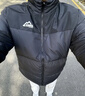 鴻星爾克馭光2.0|羽絨服男秋冬新款男女情侶防潑水休閑短款羽絨夾克外套 正黑 L 曬單實(shí)拍圖