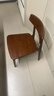 源氏木語(yǔ)純實(shí)木餐椅北歐現代靠背椅黑胡桃木書(shū)房書(shū)桌椅家用軟包面餐廳椅子 (橡木胡桃色)實(shí)木椅 曬單實(shí)拍圖
