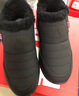 足力健老人鞋加絨羊毛靴中老年防寒保暖雪地靴棉鞋冬季男鞋 8689K黑色43 曬單實(shí)拍圖