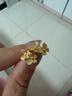 六福珠寶 黃金耳釘實(shí)心蝴蝶足金耳飾 計價(jià)L07TBGE0015 約2.20克 曬單實(shí)拍圖
