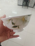 厚秀堂景德鎮碗家用吃飯10個(gè)裝 骨瓷碗陶瓷碗套裝 防燙米飯碗面碗可微波 百合花 4.5英寸 10個(gè) 曬單實(shí)拍圖