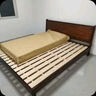 洛亞妮【京倉速達】100％實(shí)木床主臥1.8米2米輕奢雙人床1.5米x2米單人床 胡桃色床+10CM椰棕床墊+床頭柜*2 1.8米*2米 曬單實(shí)拍圖