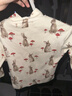 Milkbarn嬰兒保暖內衣童裝寶寶秋冬打底衣服兒童秋衣秋褲家居服 米色兔兔（半高領(lǐng)上衣） 80 cm 曬單實(shí)拍圖