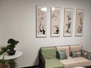 佐羅曼國畫(huà)山水畫(huà)四條屏中堂畫(huà)客廳裝飾畫(huà)新中式沙發(fā)背景墻壁畫(huà)茶室掛畫(huà) 梅蘭竹菊 150*40cm【四聯(lián)整套烤瓷+實(shí)木框】 曬單實(shí)拍圖
