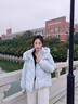 蕓蕁羽絨服女2025新款奶fufu短款冬季寬松韓系甜美可愛(ài)白鴨絨面包服 奶藍色【普通 220-240g】 S 110斤內 曬單實(shí)拍圖