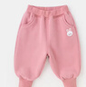 嘟嘟家寶寶束腳褲卡通韓版冬款男童褲子寬松百搭秋冬女童衛褲潮 粉色 90 曬單實(shí)拍圖