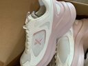 特步女子跑步鞋運動(dòng)鞋冬季新款網(wǎng)面透氣輕便減震休閑跑鞋粉色 曬單實(shí)拍圖