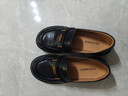 天美意樂(lè )福鞋商場(chǎng)同款時(shí)尚復古日常單鞋女皮鞋2025秋新款 黑色 36 曬單實(shí)拍圖