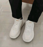 零度Zero【楊爍聯(lián)名同款】輕量零感厚底西裝小白鞋2025新款休閑板鞋男 S33536白色 39 曬單實(shí)拍圖