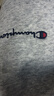 Champion冠軍束腳衛褲男刺繡草寫(xiě)logo休閑長(cháng)褲女潮牌 淺灰色 M 曬單實(shí)拍圖
