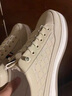 JASONWOOD輕奢男鞋2025新款舒適真皮小白鞋軟底耐磨休閑鞋日常百搭運動(dòng)板鞋 米色男鞋 42 (260mm) 曬單實(shí)拍圖
