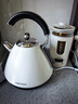 摩飛電器（Morphyrichards）電熱水壺藝術(shù)水壺 家用燒水壺 不銹鋼電熱水壺 燒水壺大容量  MR7456A 1.5L 米白 曬單實(shí)拍圖
