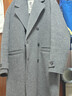 a.b.x【100全羊毛雙面呢】秋冬季經(jīng)典西裝領(lǐng)中長(cháng)款毛呢大衣男女同款  中灰 2XL 曬單實(shí)拍圖