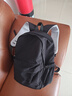 坤鶴書(shū)包女生大學(xué)生百搭日系初高中生韓版少女雙肩包小學(xué)生森系背包大 黑色 曬單實(shí)拍圖