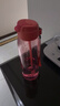 特百惠（Tupperware）樂(lè )動(dòng)750ML男女士學(xué)生夏季大容量運動(dòng)塑料水杯子帶吸管雙飲 石榴紅 曬單實(shí)拍圖