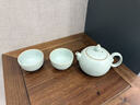 青澹墨雅天青汝窯 茶壺套組開(kāi)片冰裂釉功夫泡茶壺 景德鎮手工陶瓷禮盒裝 玉珠茶組 3件 曬單實(shí)拍圖