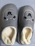 2025新款冬季居家室內棉拖保暖防滑舒適情侶毛絨拖可外穿可愛(ài)小熊 灰色 42-43 曬單實(shí)拍圖
