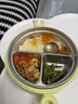 babycare兒童保溫餐盤(pán) 寶寶分格餐盤(pán)防摔吃飯碗 嬰幼兒輔食餐具-青色720ML 曬單實(shí)拍圖
