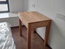 源氏木語(yǔ)全實(shí)木小書(shū)桌現代簡(jiǎn)約橡木學(xué)習桌北歐風(fēng)小戶(hù)型辦公桌子書(shū)房電腦桌 原木色橡木兩抽書(shū)桌0.8米 組裝 曬單實(shí)拍圖
