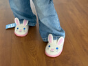 小茸室內居家靜音兒童拖鞋春秋冬兔子 2-9歲女孩地板保暖棉防水防滑 曬單實(shí)拍圖