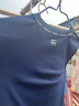 鴻星爾克（ERKE）童裝男童T恤中大童衛衣兒童秋季內搭長(cháng)袖藍黑色150 曬單實(shí)拍圖