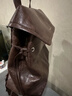 CHARLES&KEITH25秋新品大容量復古通勤繩結雙肩背包生日禮物CK2-60671790 Distressed Coffee咖啡色 M 曬單實(shí)拍圖