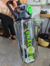 詩(shī)嘉麗2000ml水杯大號大容量水壺健身飲水杯茶水分離工地大水瓶男士便攜 黑綠-2.0L-直飲-吸管-茶漏 【抗菌加厚PC】 曬單實(shí)拍圖