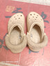 卡駱馳（CROCS）秋冬新品休閑鞋秋冬洞洞鞋貝雅暖絨暖棉|206633 冬日白-11S (建議買(mǎi)大一碼) 37 /38(230mm) 曬單實(shí)拍圖