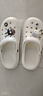 俞兆林（YUZHAOLIN）洞洞鞋男女EVA沙灘鞋涼拖鞋輕盈外穿拖鞋 YG519 白色 40-41 曬單實(shí)拍圖