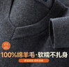 羅蒙【100%綿羊毛】純羊毛衫男士春秋冬季薄款修身V領(lǐng)套頭裝打底毛衣 曬單實(shí)拍圖