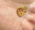行金銀中黃金耳環(huán)999足金素圈耳環(huán)養耳耳圈計價(jià)生日禮物送女友圣誕節禮物 耳圈 克重多退少補 約1g 曬單實(shí)拍圖