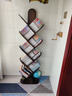 家逸實(shí)木樹(shù)形書(shū)架落地置物架客廳一體靠墻轉角書(shū)架兒童書(shū)柜多層收納架 曬單實(shí)拍圖
