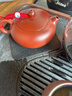 陶舍軒宜興紫砂 原礦大紅袍【小西施】約120cc泡養效果好 制壺名家制作 原礦大紅袍（扁西施） 130ml 曬單實(shí)拍圖