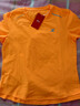 特步【門(mén)店同款】短袖針織衫女新款時(shí)尚百搭短袖T恤976328010699 高光橙 S 曬單實(shí)拍圖