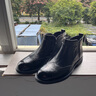 夢(mèng)特嬌男靴2025春季加絨保暖馬丁靴男英倫風(fēng)切爾西靴百搭商務(wù)休閑皮靴子 黑色【加絨加厚】 41 曬單實(shí)拍圖