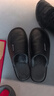 葡正男士牛皮牛筋底防滑居家用秋冬季棉拖鞋室內地板情侶冬天保暖女式 黑色 41-42 (290mm) 曬單實(shí)拍圖
